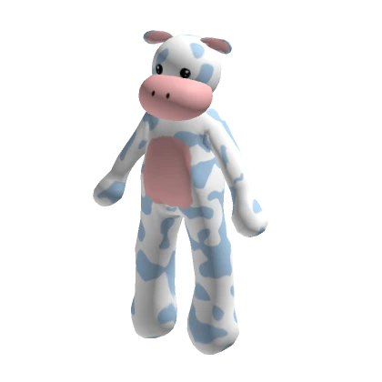 Cute Light Blue Cow Suit