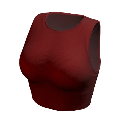 Crop Top Red Basic Tight Baby Baddie Tee Shirt