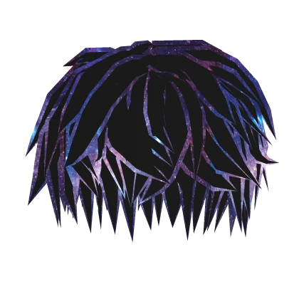 Black Galaxy Fluffy Messy Boy Hair
