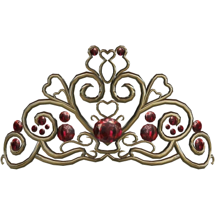 cute royal gold red ruby tiara gemstone crown