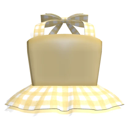 ♡ Yellow Gingham Summer Doll Dress