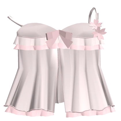 pretty pink gothic bow flower dress