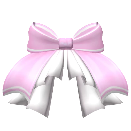 Pink Stripped Waist Bow with Ruffles