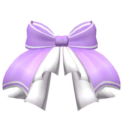 Purple Stripped Waist Bow with Ruffles