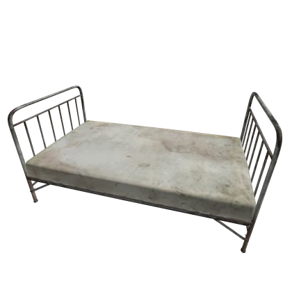 Rusty old hospital bed