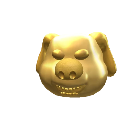 Golden Dog Head