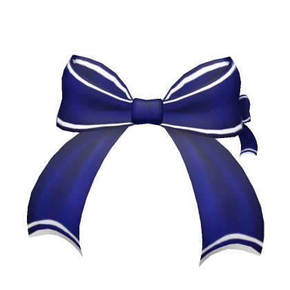 Navy Blue Pollyanna Stripped Side Bows