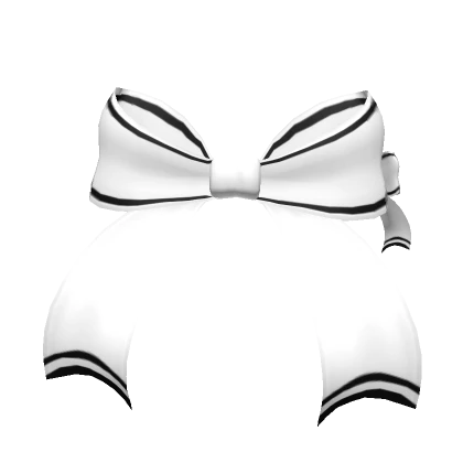  White Pollyanna Stripped Side Bows