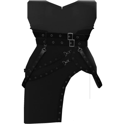 [R6] Grey Goth Techwear Dress