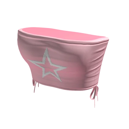 Cute Star Pink Cropped Tube Top