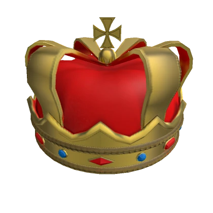 Golden princess crown with red