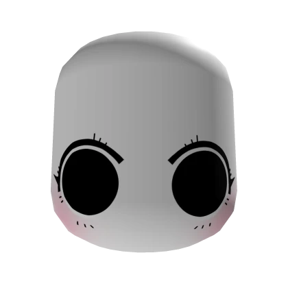 Big Cute Black Eyes With Blush (White) V2