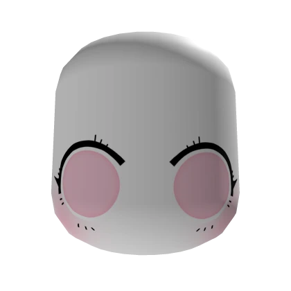 Big Cute Pink Eyes With Blush (White) V2
