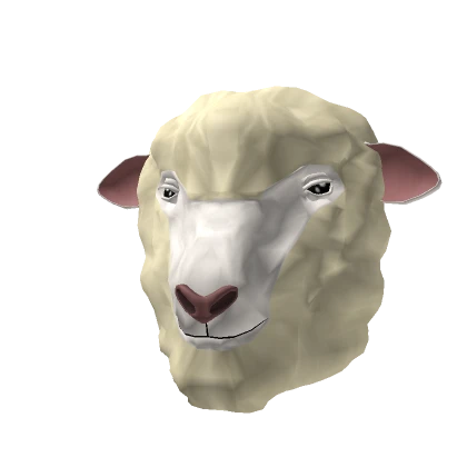 Sheep Full Head Animal Off White Cream