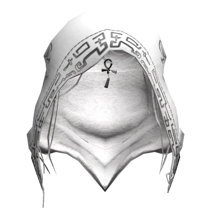 Silver Esoteric Ankh White Dune Hood