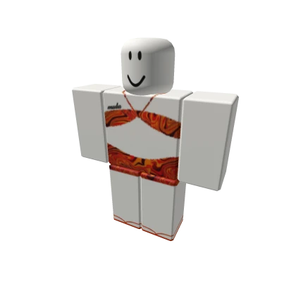 orange bikini set w sandals