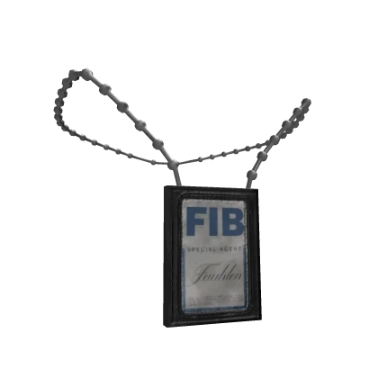 FIB identification card necklace 
