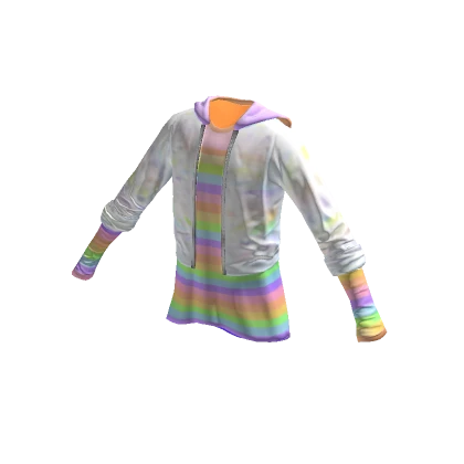 Plastic Jacket Pastel Rainbow