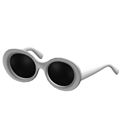 2000's Y2K White Vintage Oversized Sunglasses