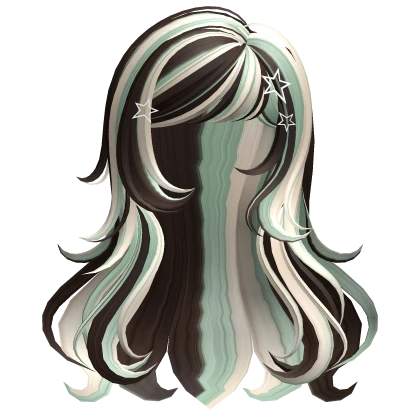 Fluffy Anime Flowy Hair (Mint Chocolate Chip)