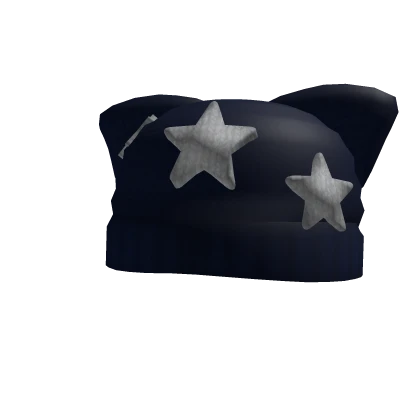 Y2K Blue Beanie With Stars