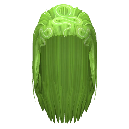 Slithery Bratty Green Drag Wig