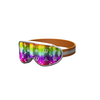 rainbow designer ski goggles