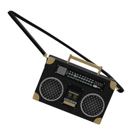 Black Boombox Crossbody Bag