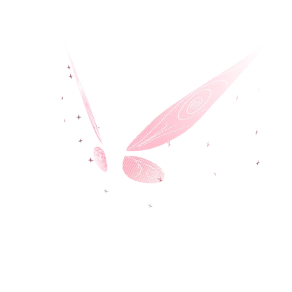 Pink Tinkerbell Pixie Wings w/white line