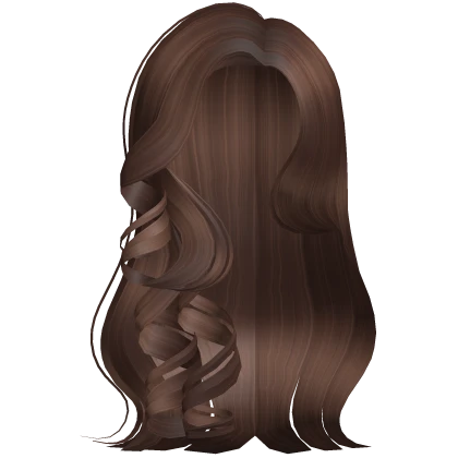 Brown Side Parted Curly Diva Doll Hair