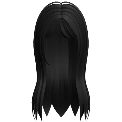 black anime shoujo wavy long hair