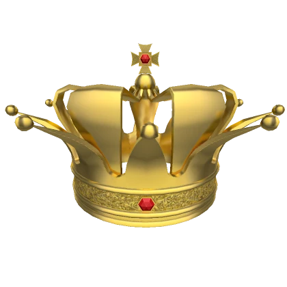 Gold crown and red diamonds
