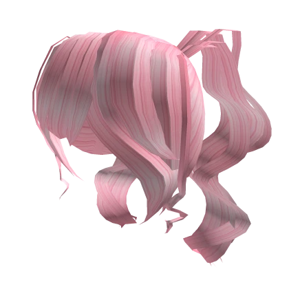 Curly Pink Hair Y2K