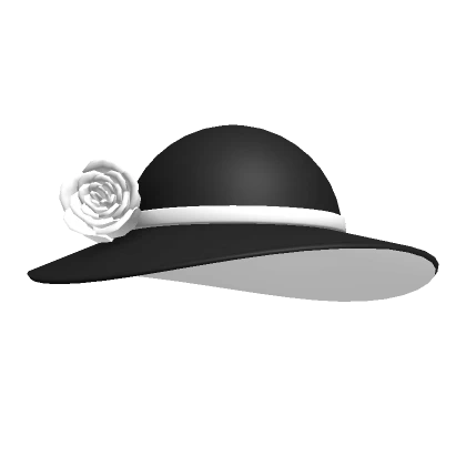 Sun Hat with a White Flower