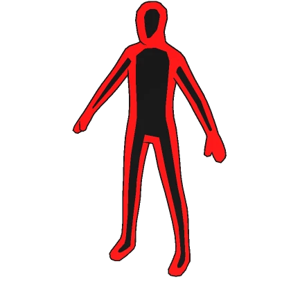 Red Black Double Outline Full Avatar (+ Head)