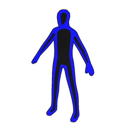 Blue Black Double Outline Full Avatar (+ Head)