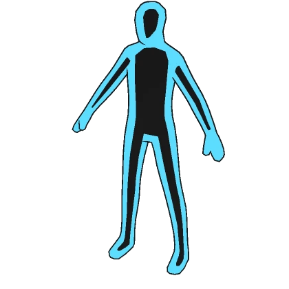 Cyan Blue Double Outline Full Avatar (+ Head)