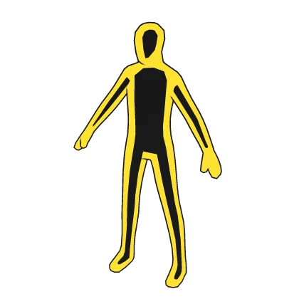 Yellow Black Double Outline Full Avatar (+ Head)