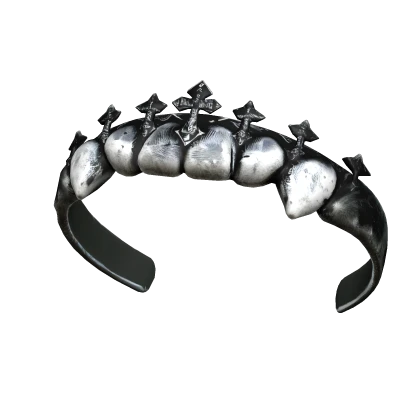 1980 Gothic Teeth Crown w Chrome Crosses 