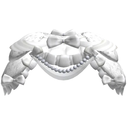 White Lace Victorian Rococo Bow Hip Bustle Skirt