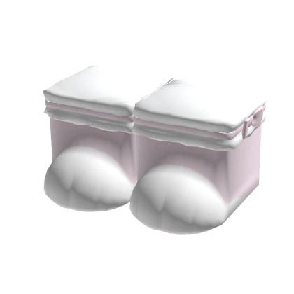 ୨୧: kawaii pink & white cat paws with bow