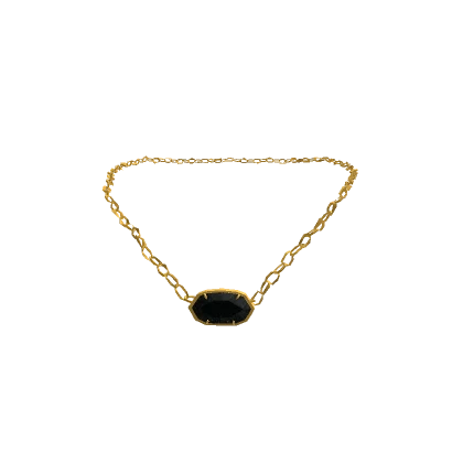 Black Preppy Necklace Gold 3.0