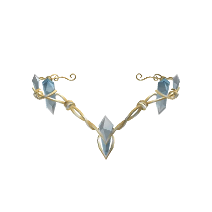 Golden Fairy Blue Calcite Crystal Tiara