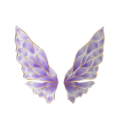 ♡ Golden Glass Purple Fairy Wings