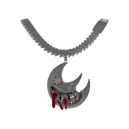 ICED OUT BLOOD CRESCENT MOON CHAIN