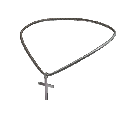 3.0 Small holy silver metal cross necklace