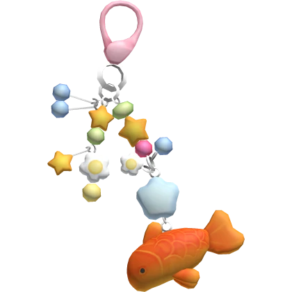 silly harajuku heisei retro fish keychain