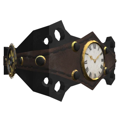 1.0 Steampunk shoulder watch - brown/gold