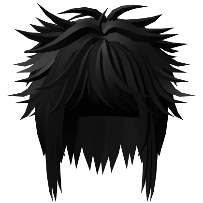 Emo Scene Spiky Anime Punk Hair in Black