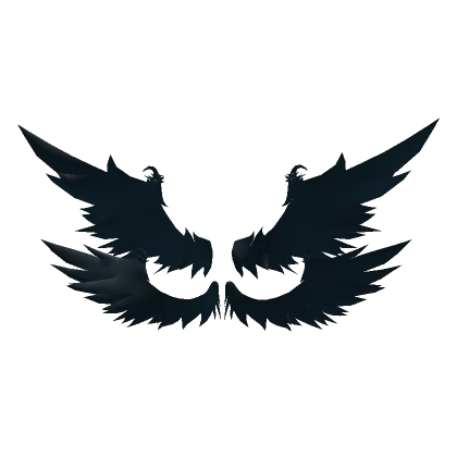 Dark Black Dual Angel Wings